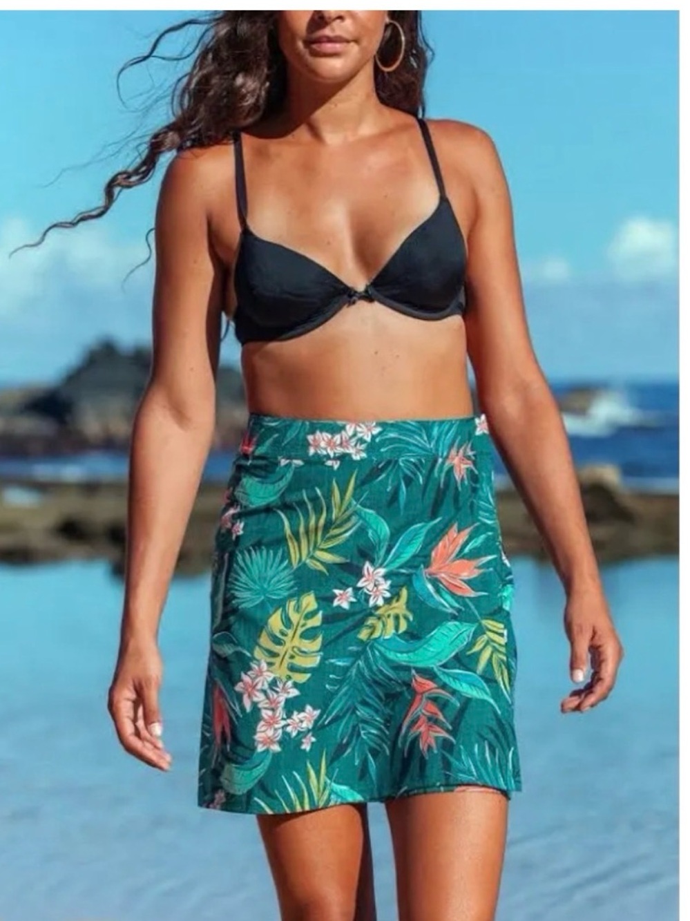 RIP SKIRT HAWAII Wrap Skirt in Vintage Bali Jungle Print Size Small